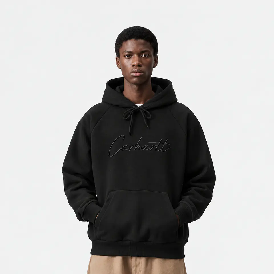 HOODED RAY SWEATSHIRT (BLACK) 1