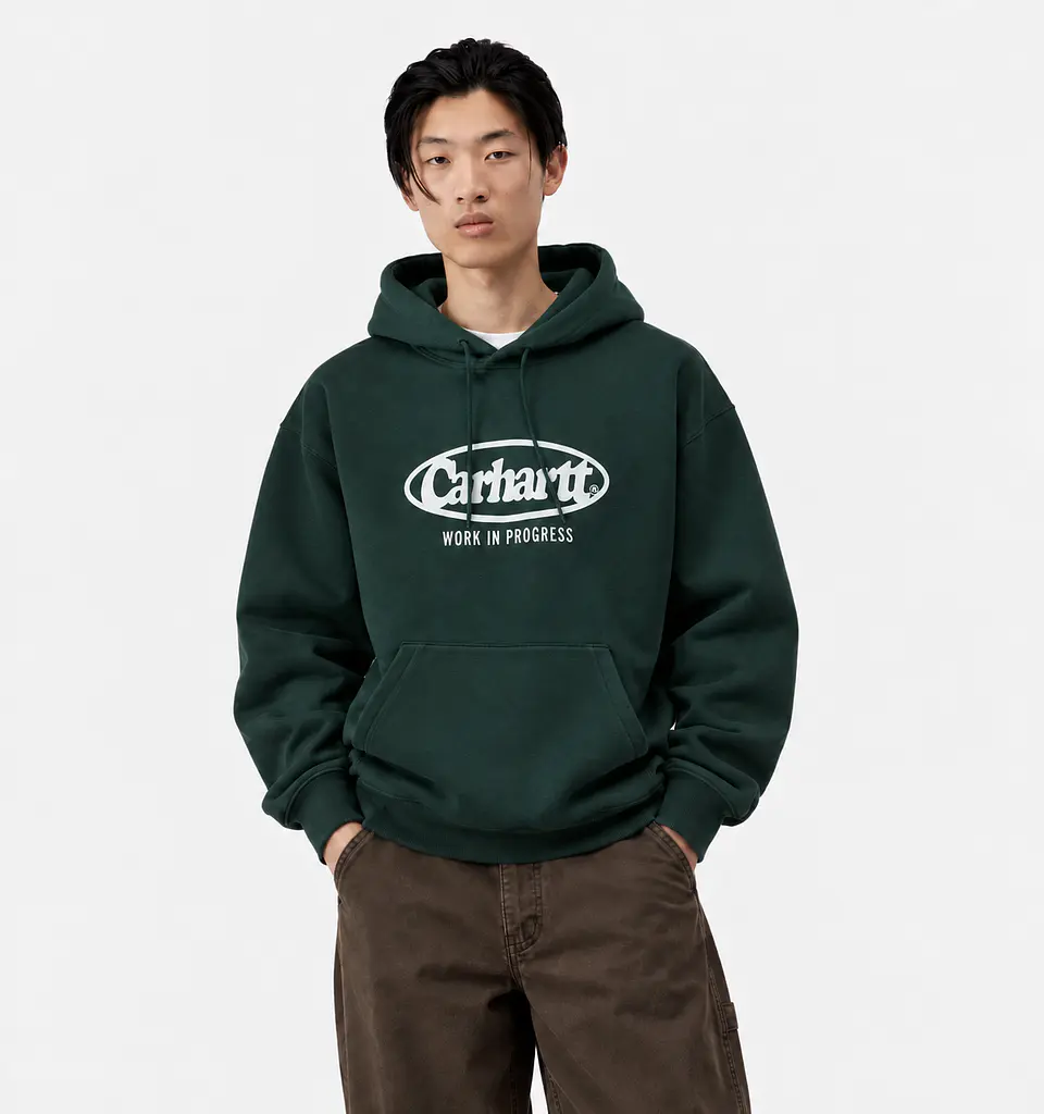 HOODED OVAL SWEAT (DARK CHIANTI) 1
