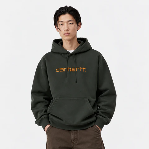 HOODED SWEAT (BOXWOOD/OCHRE)