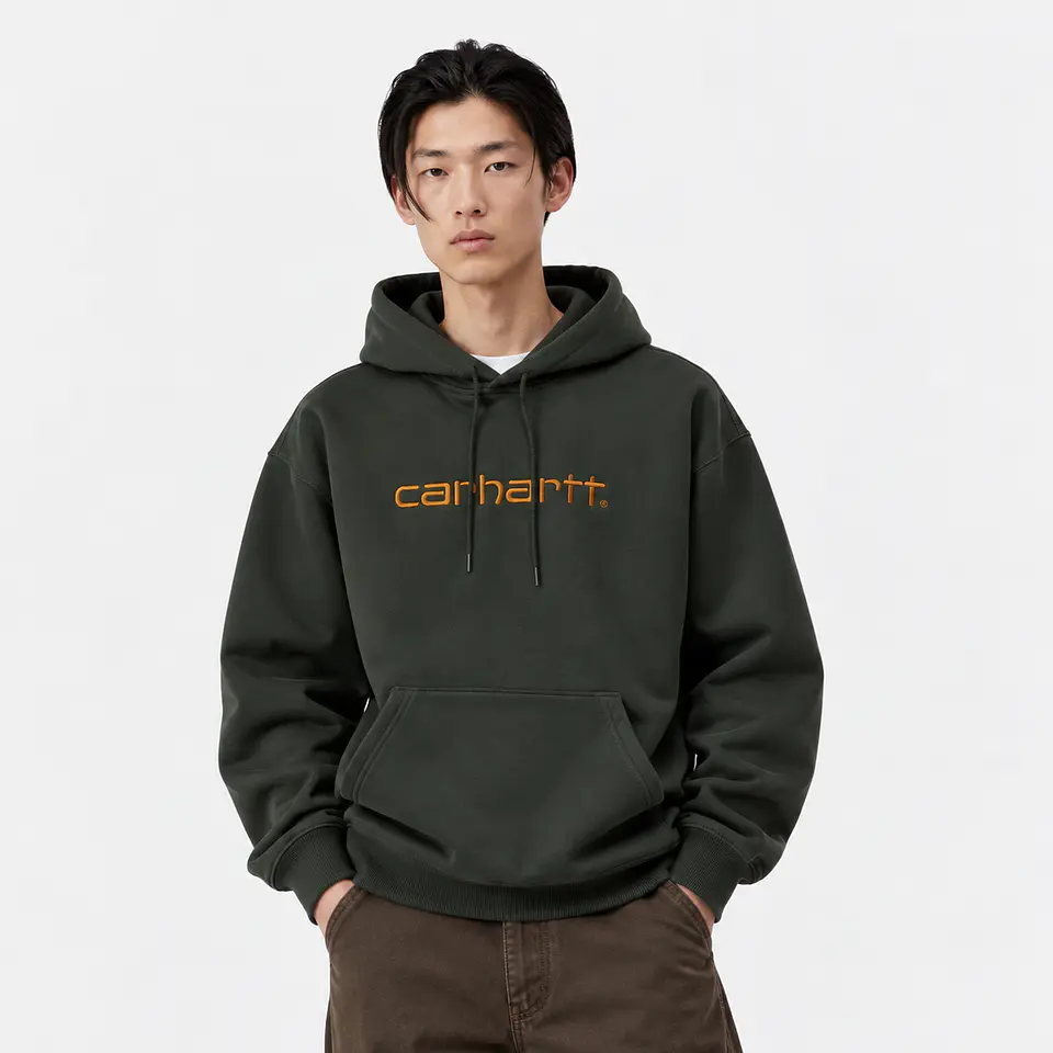 HOODED SWEAT (BOXWOOD/OCHRE) 1