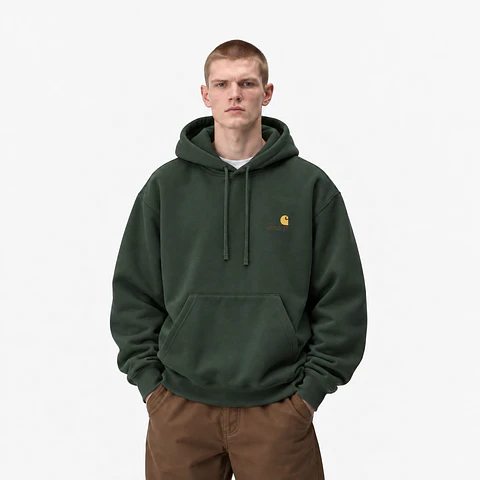 AMERICAN SCRIPT HOODIE (Green tree)