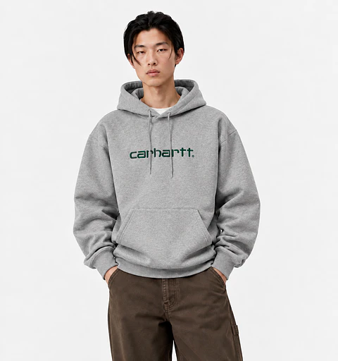 HOODED SWEATSHIRT (GREY/CHERVIL)