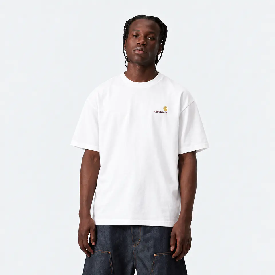 S/S AMERICAN SCRIPT T-SHIRT (WHITE) 1