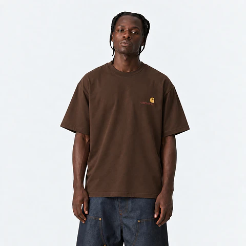 S/S American Script T-Shirt (Buckeye)