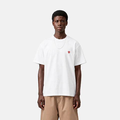 S/S Small Heart T-Shirt (White)