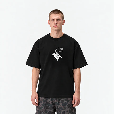 S/S LASSO T-SHIRT (black/white)
