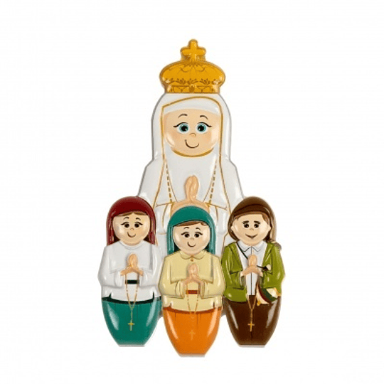 Íman Nossa Senhora de Fátima com os três pastorinhos 