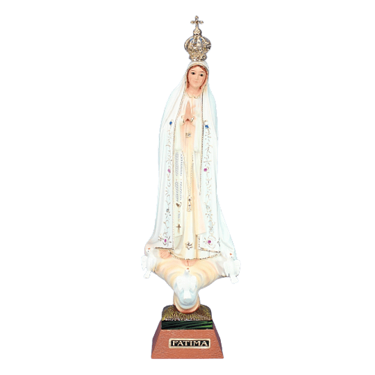 Estátua de Nossa Senhora de Fátima com pedras - Image 1