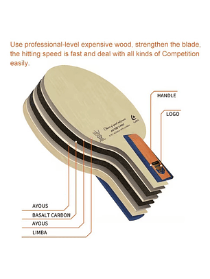 Madero Paleta Pro Tenis De Mesa 7 Capas Rxton 5 Loki