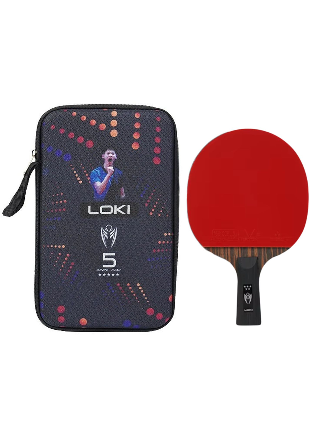 Paleta De Ping Pong Loki 5 Estrellas con Estuche 6