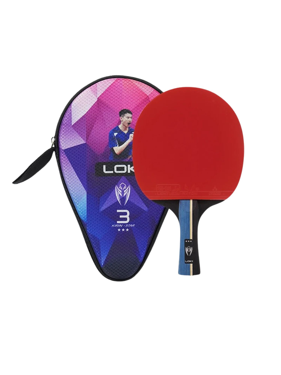 Paleta De Ping Pong Loki 3 Estrellas Con Estuche 1