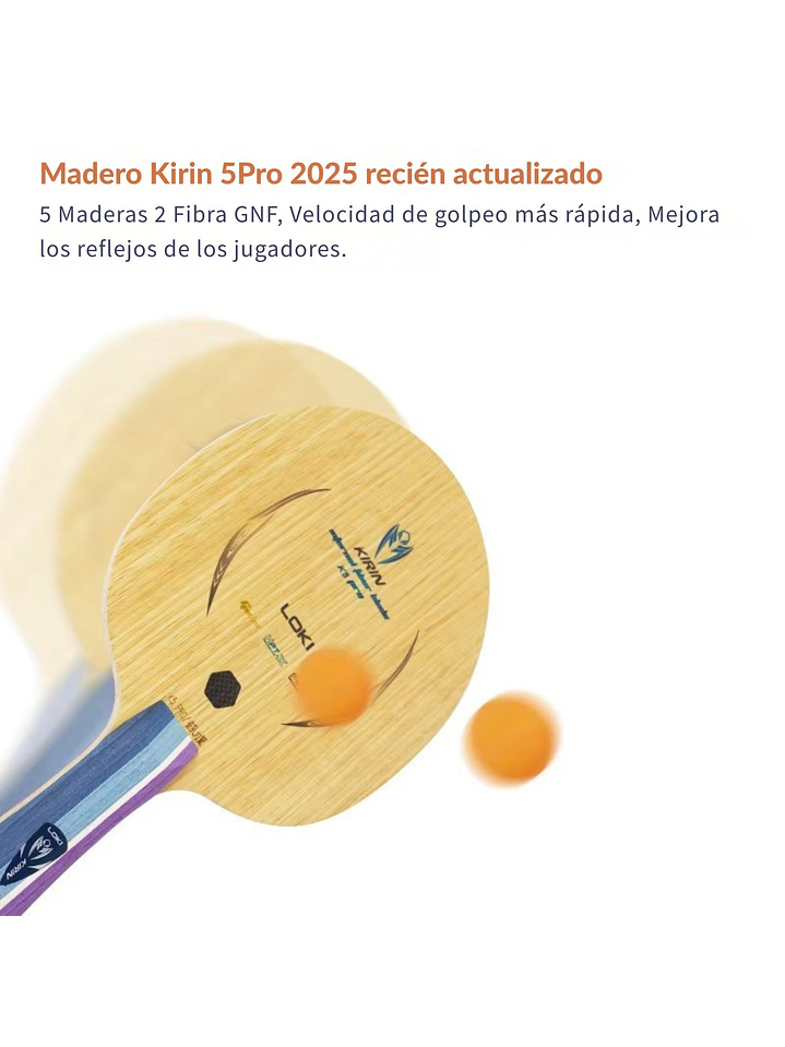 Madero tenis de mesa Loki 7 capas K5PRO Inner ALL 3