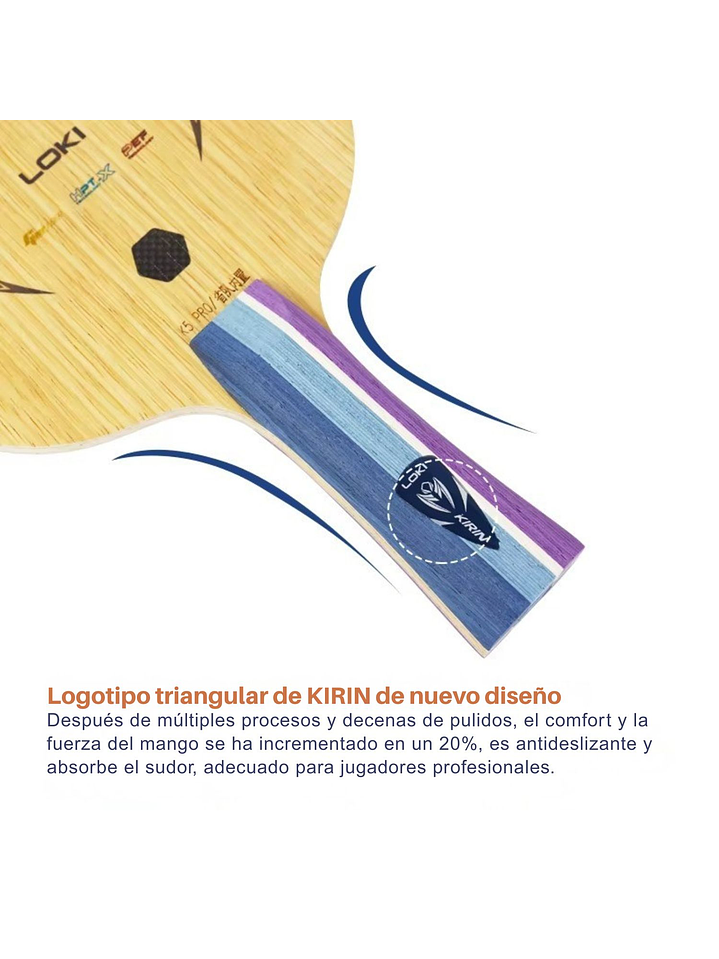 Madero tenis de mesa Loki 7 capas K5PRO Inner ALL 6