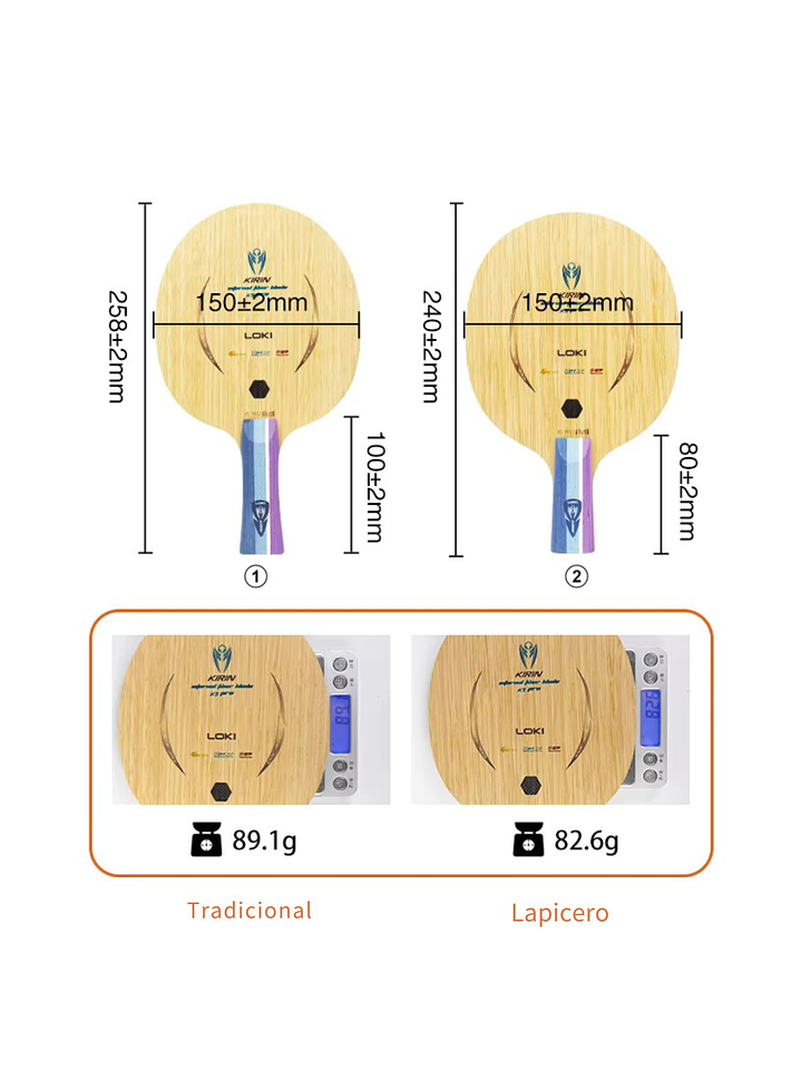 Madero tenis de mesa Loki 7 capas K5PRO Inner ALL 7