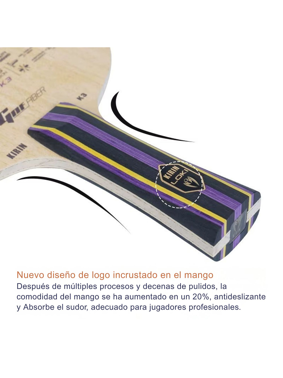 Madero tenis de mesa Loki 7 capas Kirin 3 OFF 2