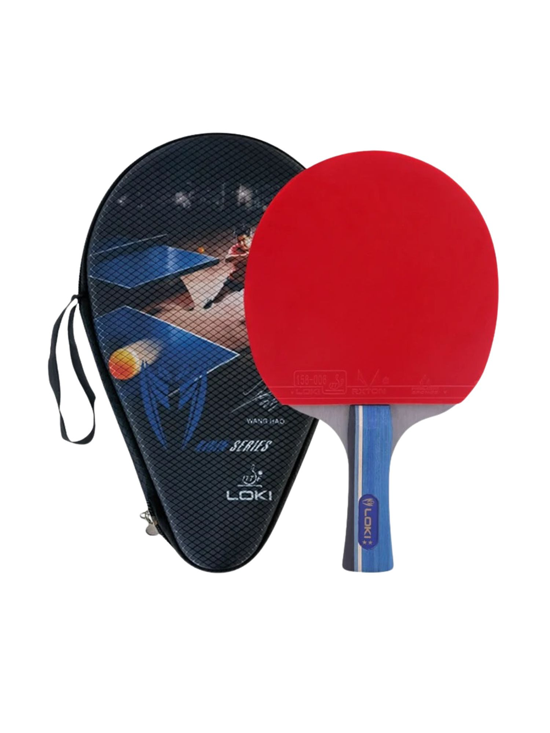 Paleta Tenis De Mesa Loki Kirin X2 Con Gomas Certificadas y Estuche 1