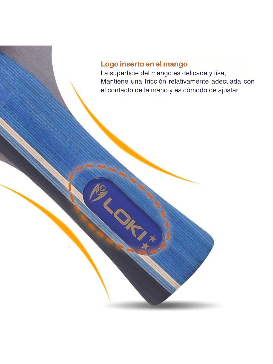 Paleta Tenis De Mesa Loki Kirin X2 Con Gomas Certificadas y Estuche 6