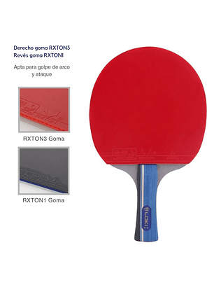Paleta Tenis De Mesa Loki Kirin X2 Con Gomas Certificadas y Estuche