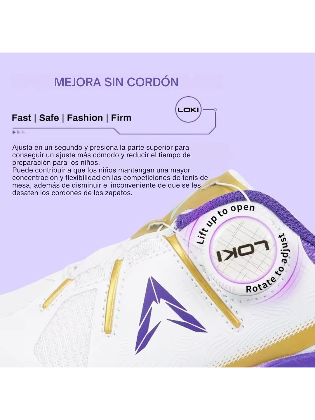 Zapatillas de tenis de mesa para adultos Loki Arthur 6