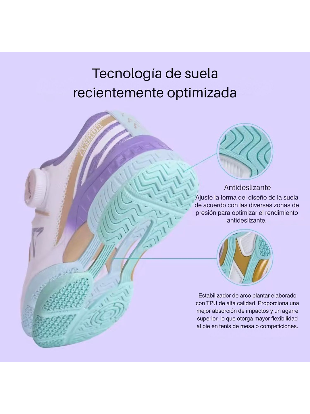 Zapatillas de tenis de mesa para adultos Loki Arthur 8