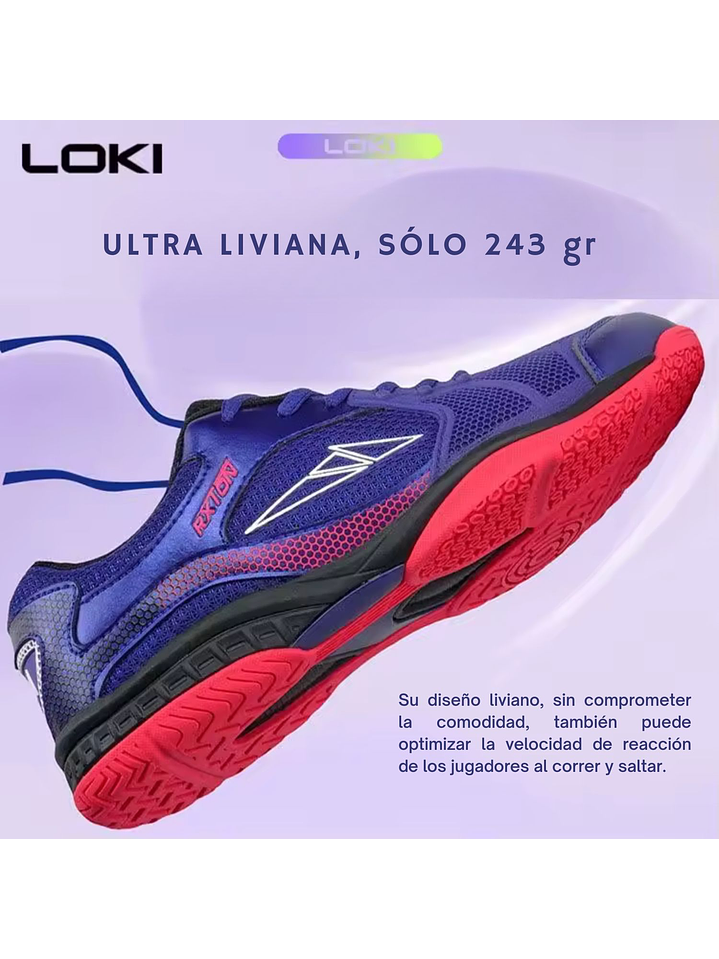Zapatillas de tenis de mesa para adultos Loki Rxton Azul 4