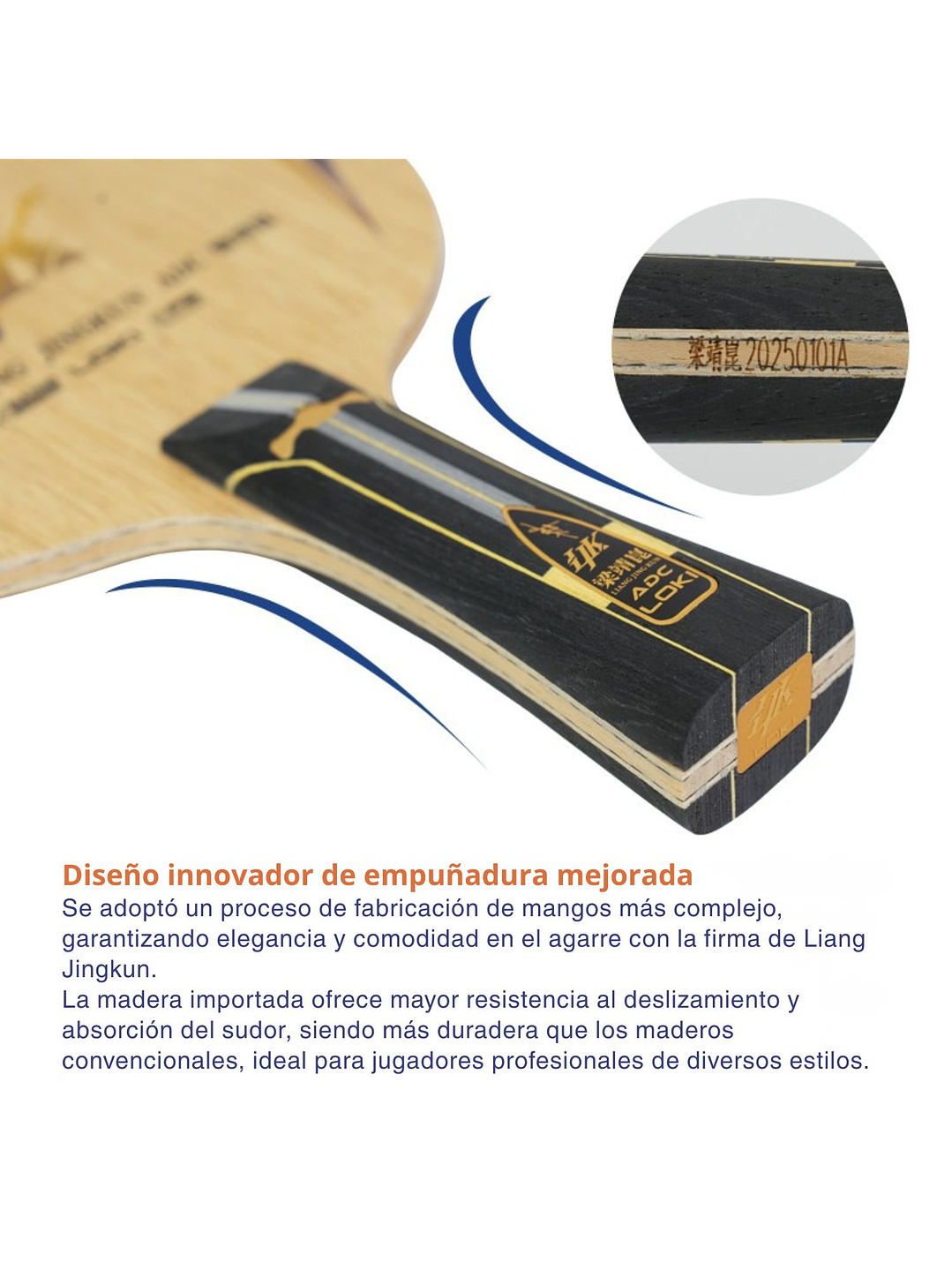 Madero Paleta Profesional Tenis De Mesa Liang Jingkun ADC OFF+ Loki 4