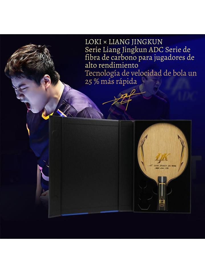 Madero Paleta Profesional Tenis De Mesa Liang Jingkun ADC OFF+ Loki 7