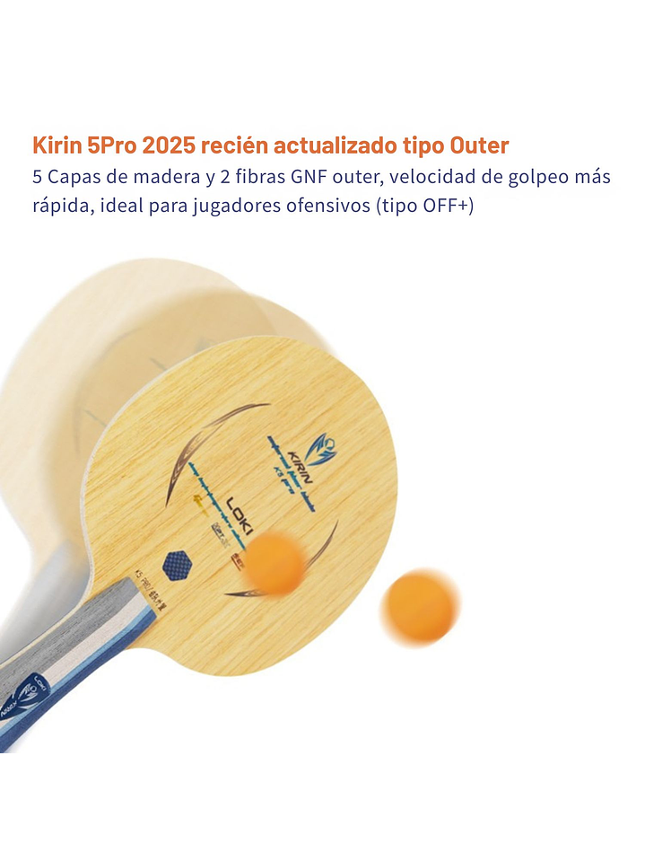 Madero tenis de mesa Loki 7 capas K5PRO Outer OFF+ 4