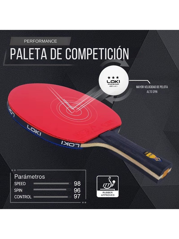 Paleta 9 estrellas Rxton 9 Pro Fibra GNF 3