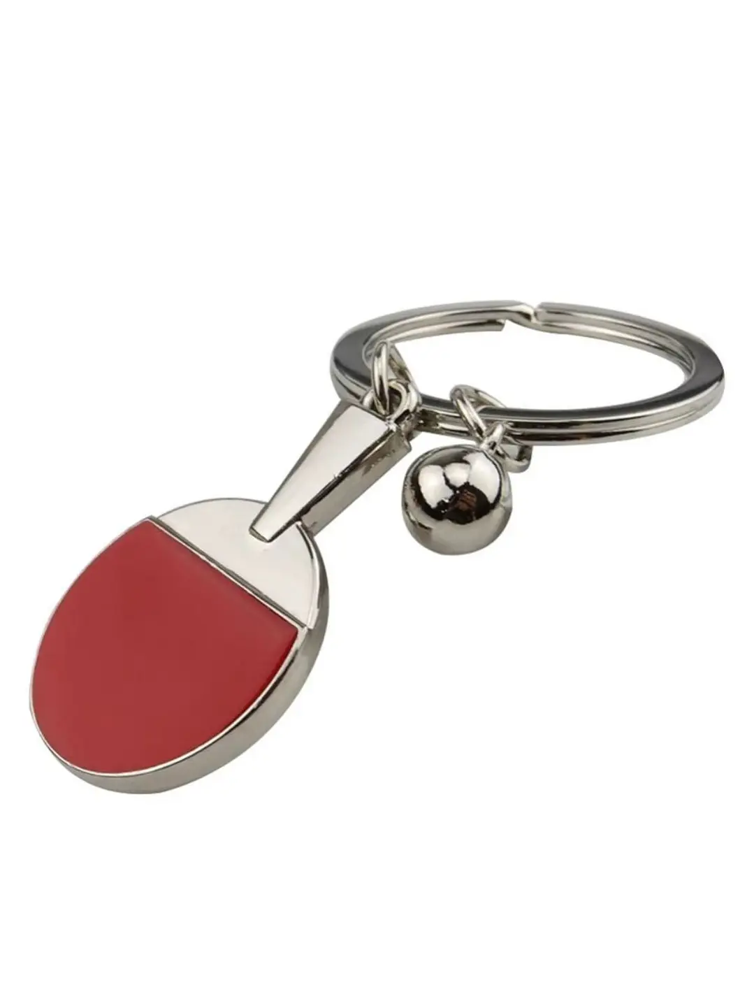 Llavero metálico de paleta de ping pong 1