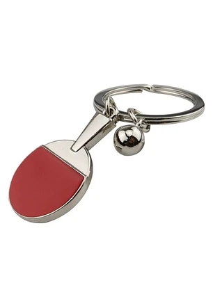 Llavero metálico de paleta de ping pong