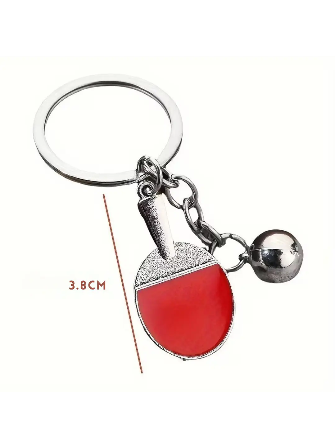 Llavero metálico de paleta de ping pong 4