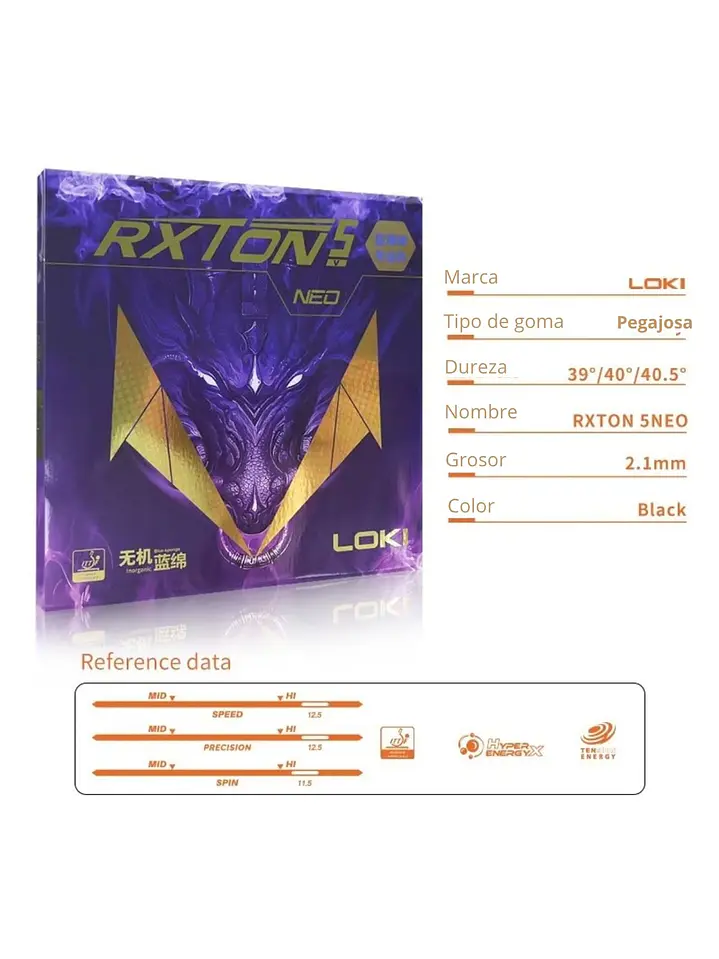 Goma Tenis de Mesa Loki Rxton5 Neo 2