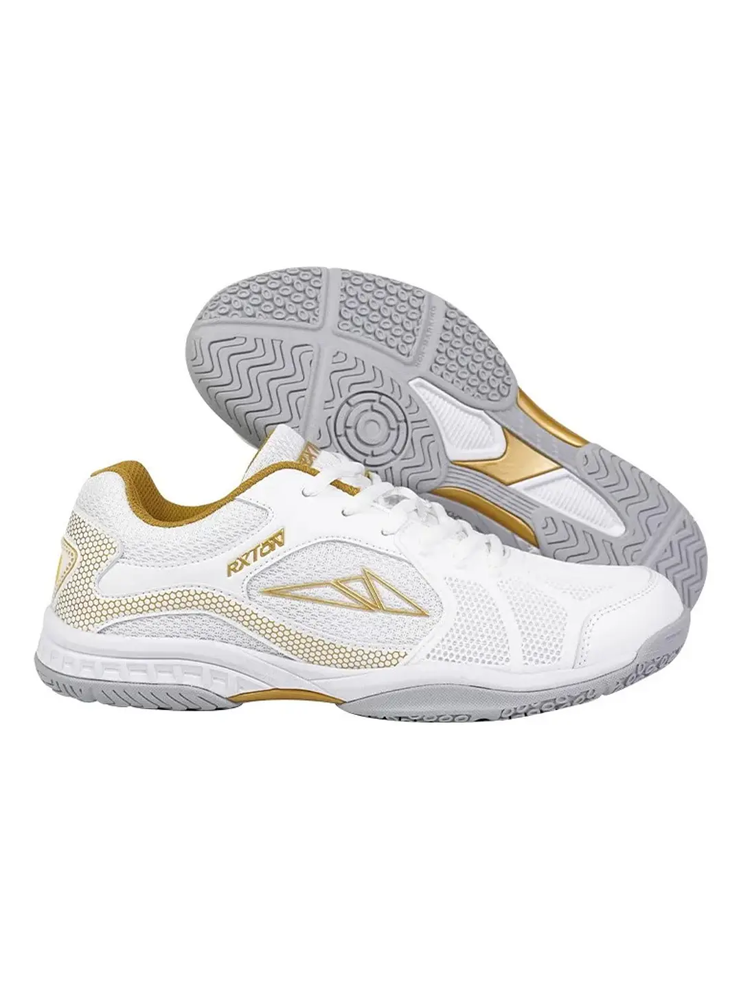 Zapatillas De Tenis De Mesa Loki Rxton 2.0  Blancas Doradas 1