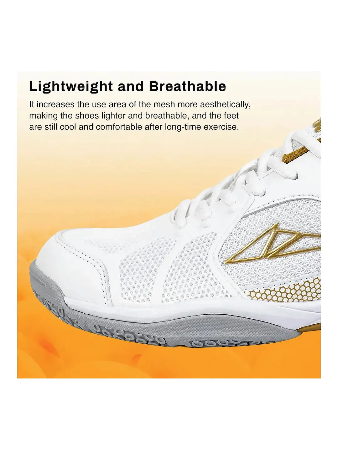 Zapatillas De Tenis De Mesa Loki Rxton 2.0  Blancas Doradas 2