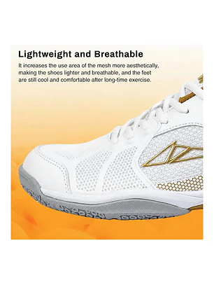Zapatillas De Tenis De Mesa Loki Rxton 2.0  Blancas Doradas