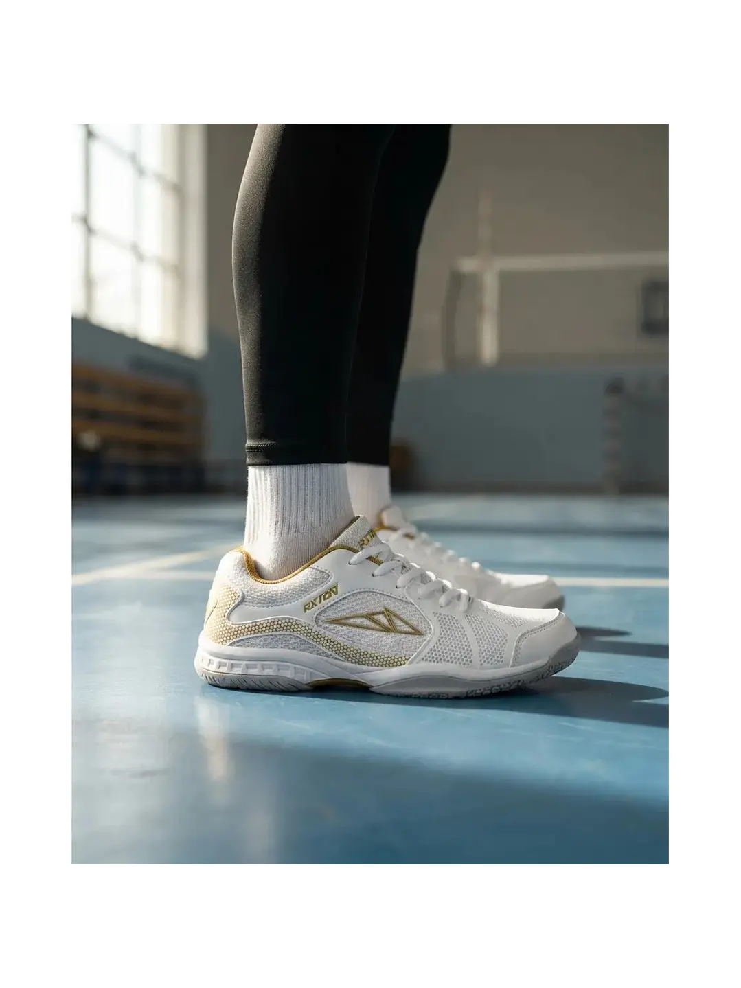 Zapatillas De Tenis De Mesa Loki Rxton 2.0  Blancas Doradas 4