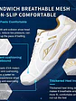 Zapatillas De Tenis De Mesa Loki Rxton 2.0  Blancas Doradas - Miniatura 8