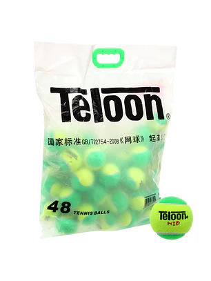 Pack 48 Pelotas Mini Tenis Para Niños Stage 1 Verde Teloon