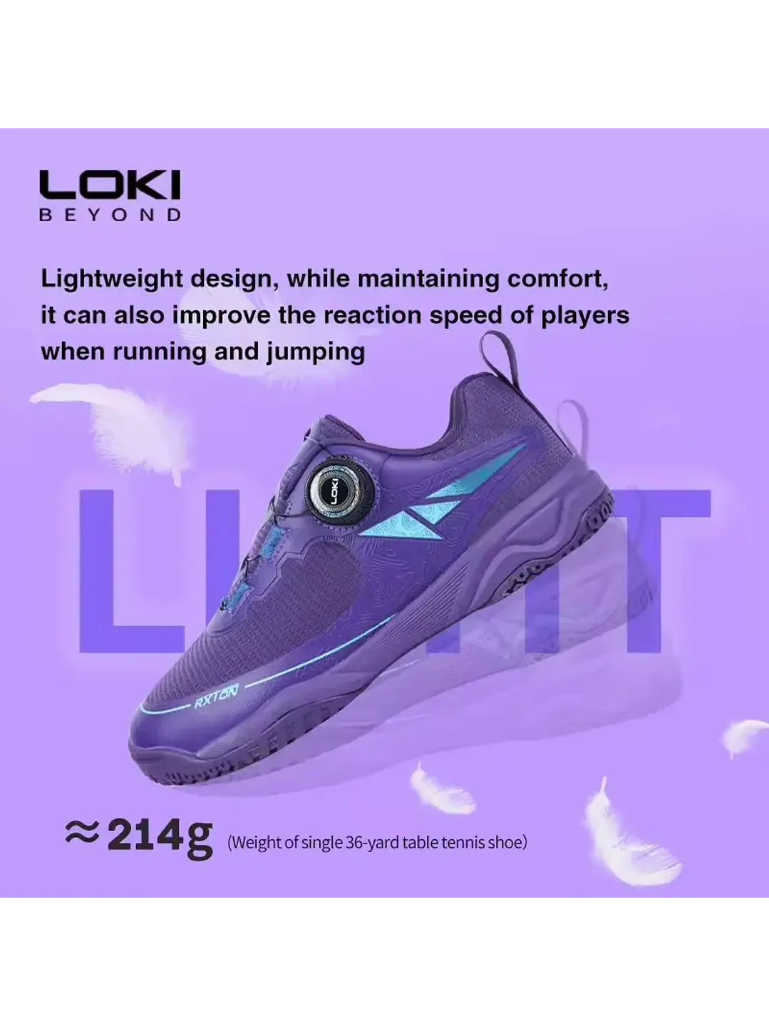 Zapatillas De Tenis De Mesa Loki Rxton 5.0 - Sin Cordones 2