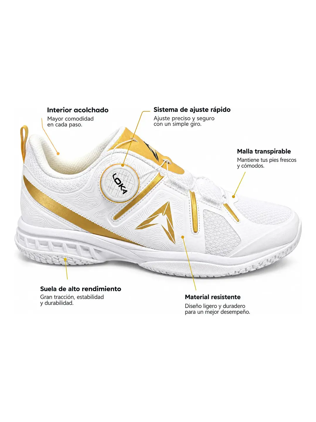 Zapatillas Loki Arthur Sin Cordondes  Para Tenis De Mesa 2