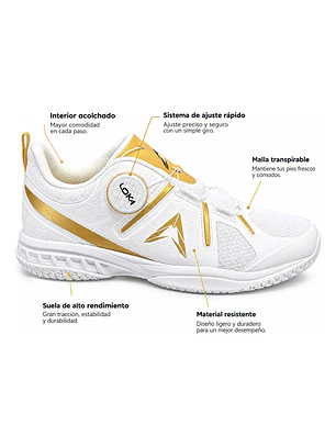 Zapatillas Loki Arthur Sin Cordondes  Para Tenis De Mesa