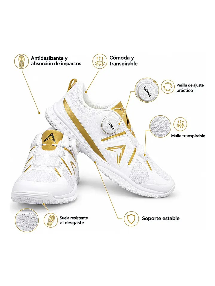 Zapatillas Loki Arthur Sin Cordondes  Para Tenis De Mesa 9