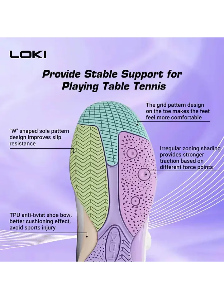 Zapatillas De Tenis De Mesa Loki Rxton 3.0  Sin Cordones 6