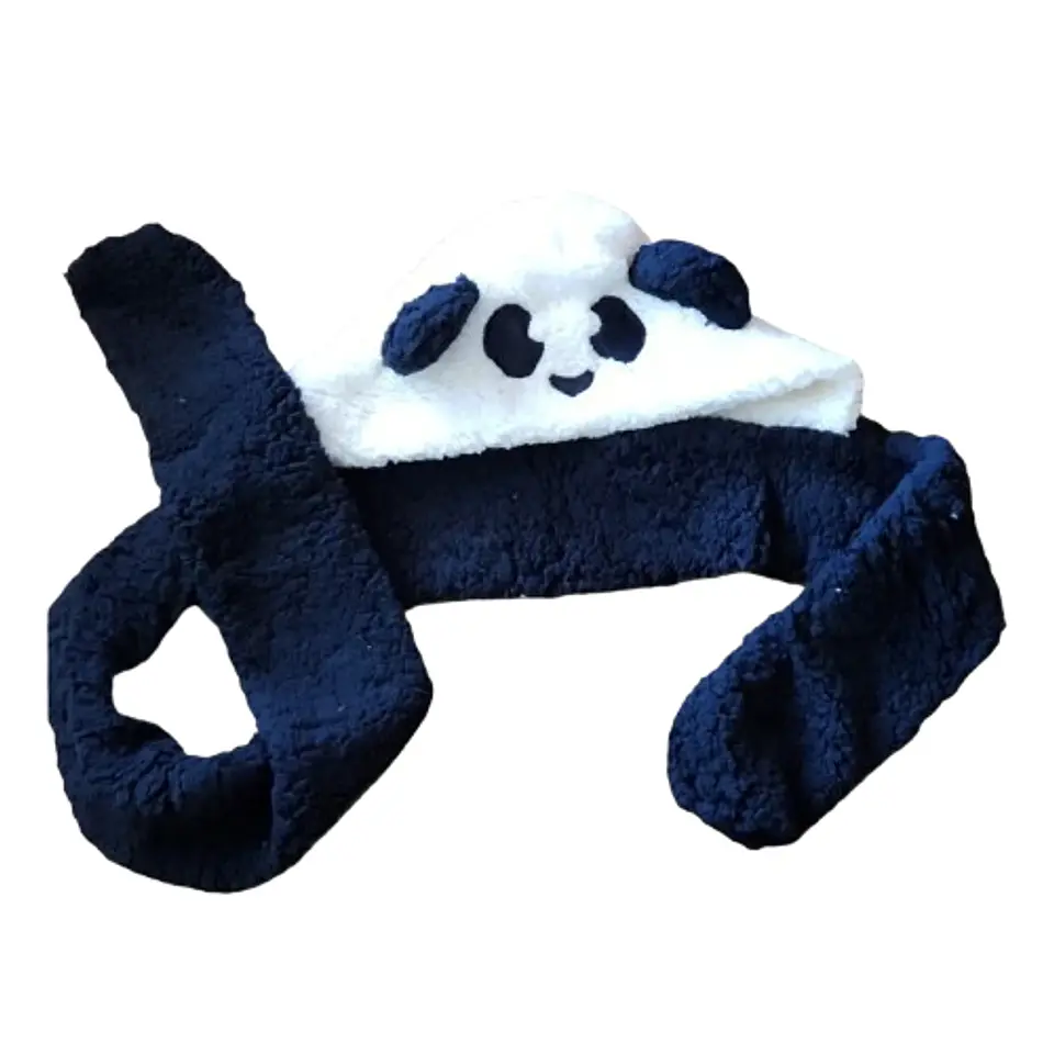 Gorro Bufanda Panda Felpa 1