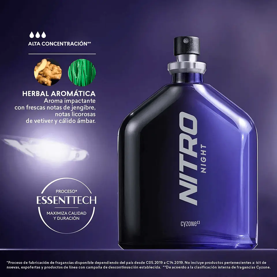 Cyzone Nitro Night Perfume Hombre 100ml 2