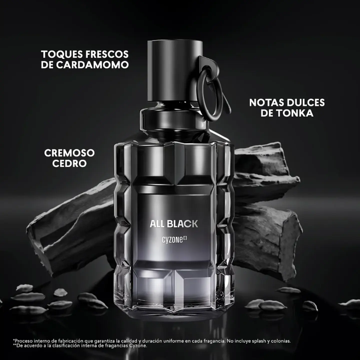 Cyzone All Black Perfume Hombre 90ml 2