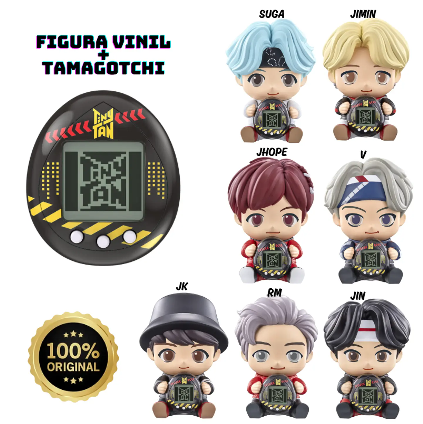 Tamagotchi BTS TinyTan con Figura de Vinil 1