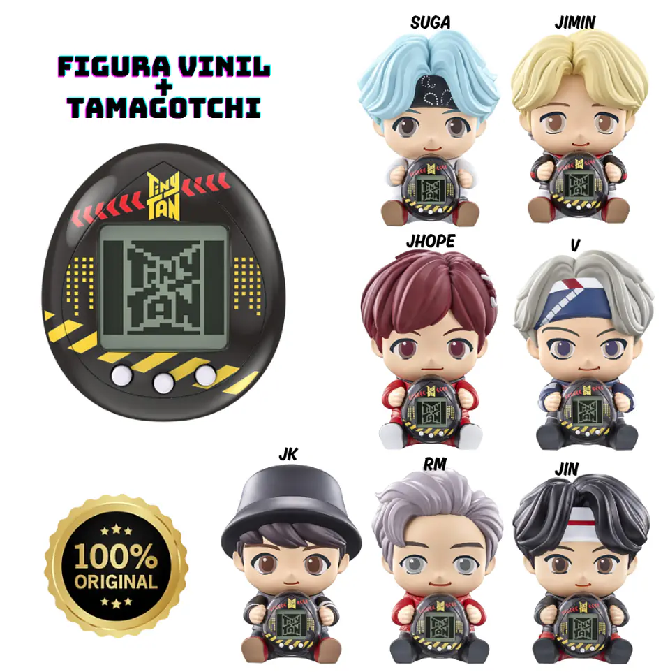 Tamagotchi BTS TinyTan con Figura de Vinil 1