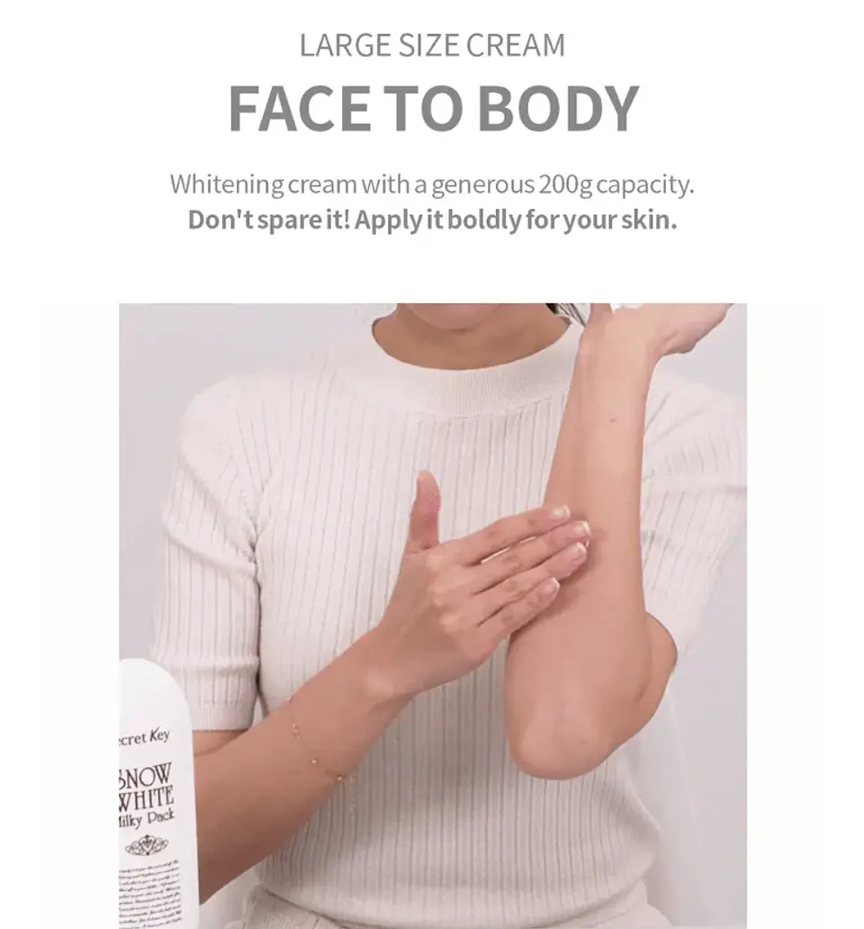 Secret Key Snow White Mascarilla Aclarante Milky Pack 200g 2